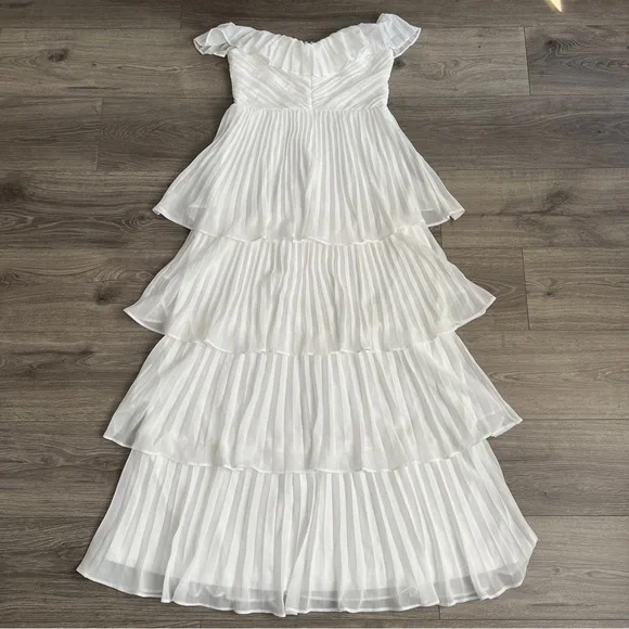chinese dress ladies Lulus Love Garden Ivory 3D Floral Embroidered Strapless Maxi Dress